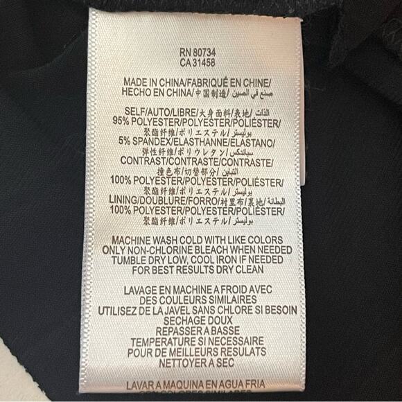 Max And Cleo Black Ruffled Pleated BalletCore Party Event Dress NWOT Size 6 - Picture 9 of 12